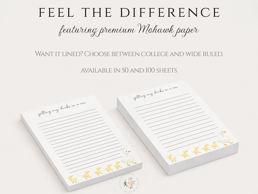 Ducks in a Row | 5x7 Custom Notepad