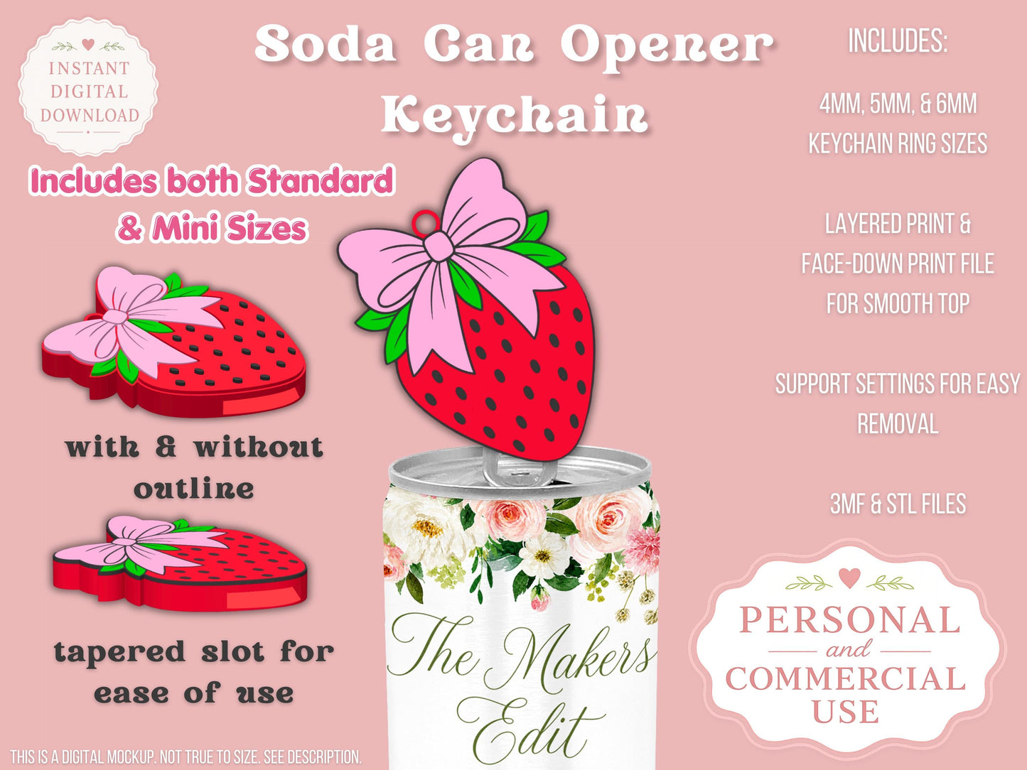Strawberry Coquette Bow