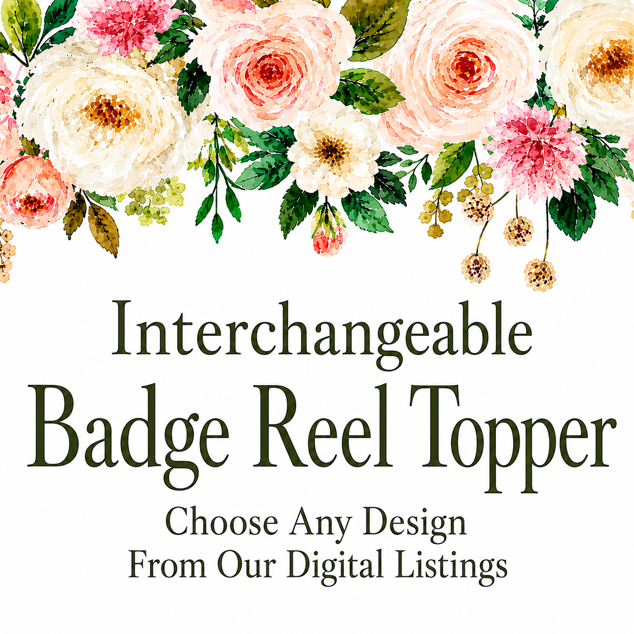 Interchangeable Badge Reel Topper