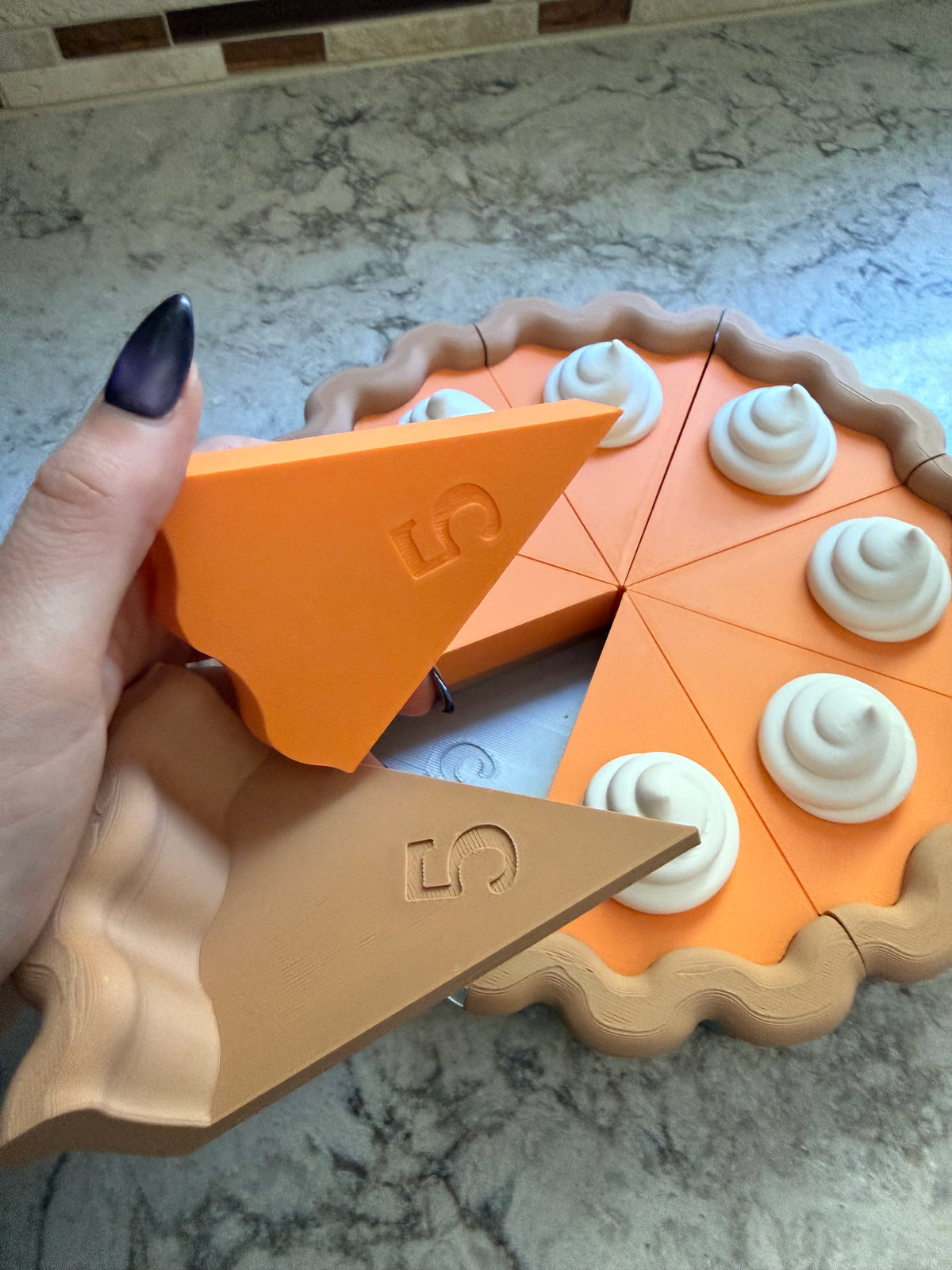 8-inch Pretend Play Pumpkin Pie - Embedded Magnets