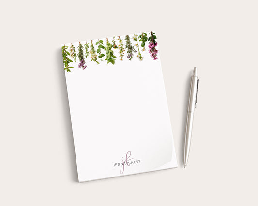 Personalized Floral Notepad | Hanging Dried Flowers | Mother's Day Gift Idea