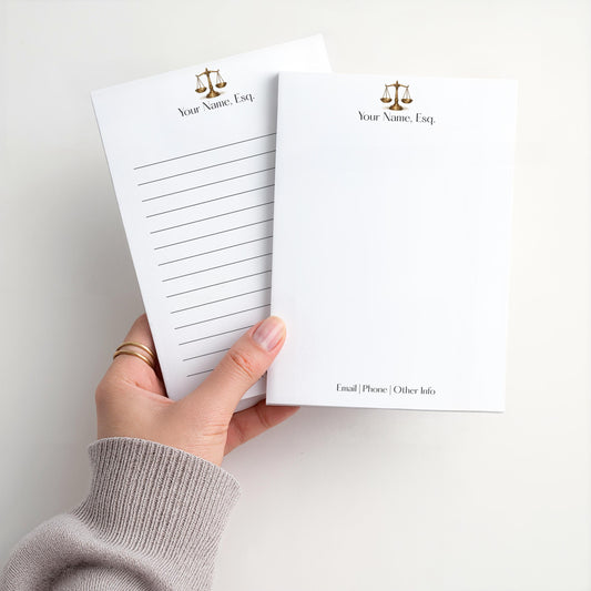 Personalized Lawyer Notepad | Scales of Justice | Mother's Day Gift Idea | Graduation Gift Idea
