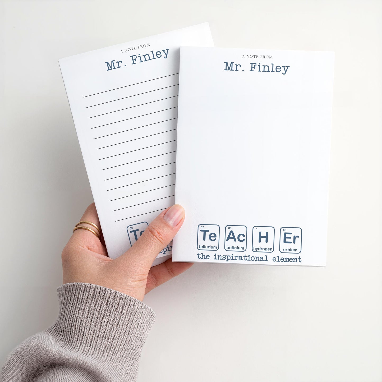 Personalized Teacher Notepad | Science Elements | Teacher Appreciation Gift