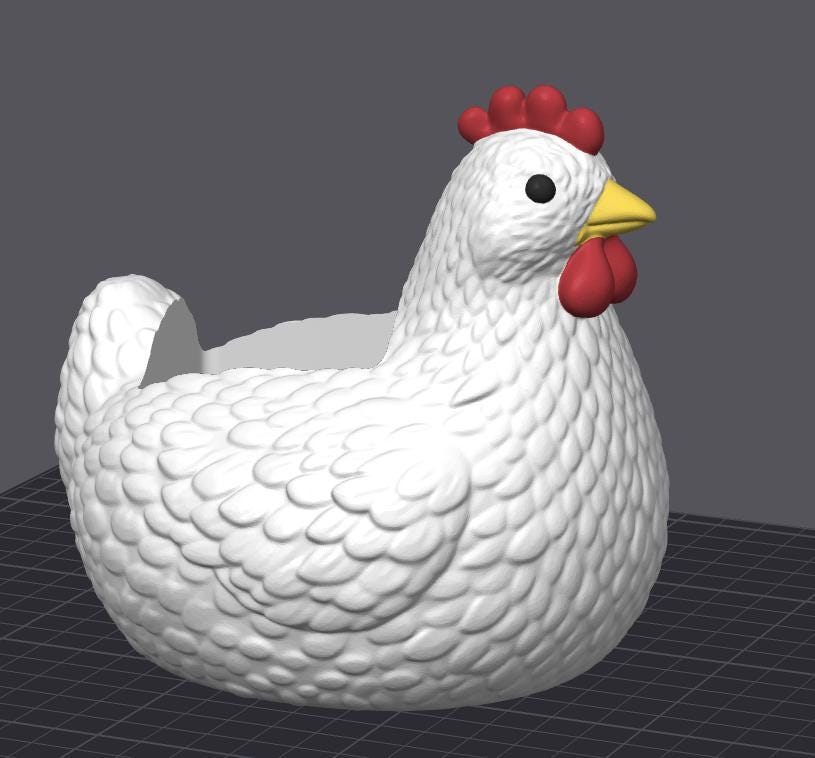 Chicken Soap Bottle Holder BBW 3D Printer file | STL 3MF | Commercial Use | Multi-Color 3MF | STL File