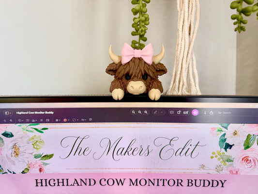 Highland Cow Coquette Bow