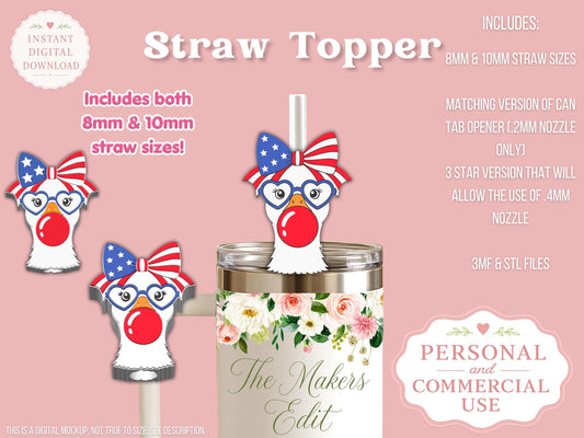 Fourth of July Goose Coquette Bow