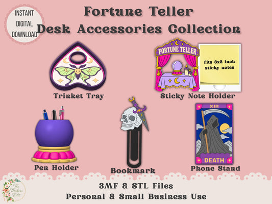 Fortune Teller Desk Accessories Bundle 3D Printer File | STL 3MF