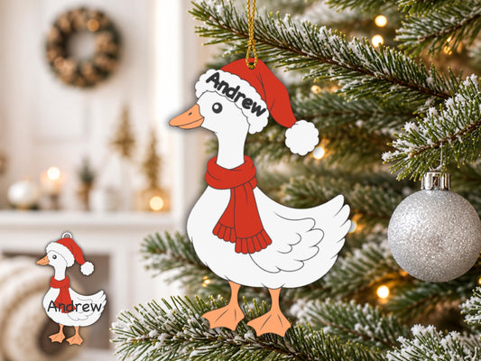 Christmas Ornament 3D Printer File | Christmas Goose STL 3MF