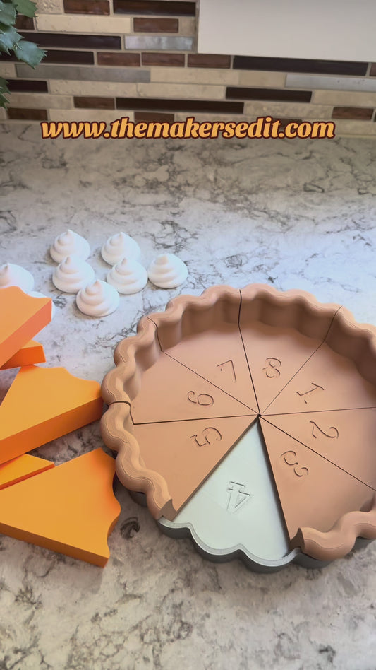 8-inch Pretend Play Pumpkin Pie - Embedded Magnets