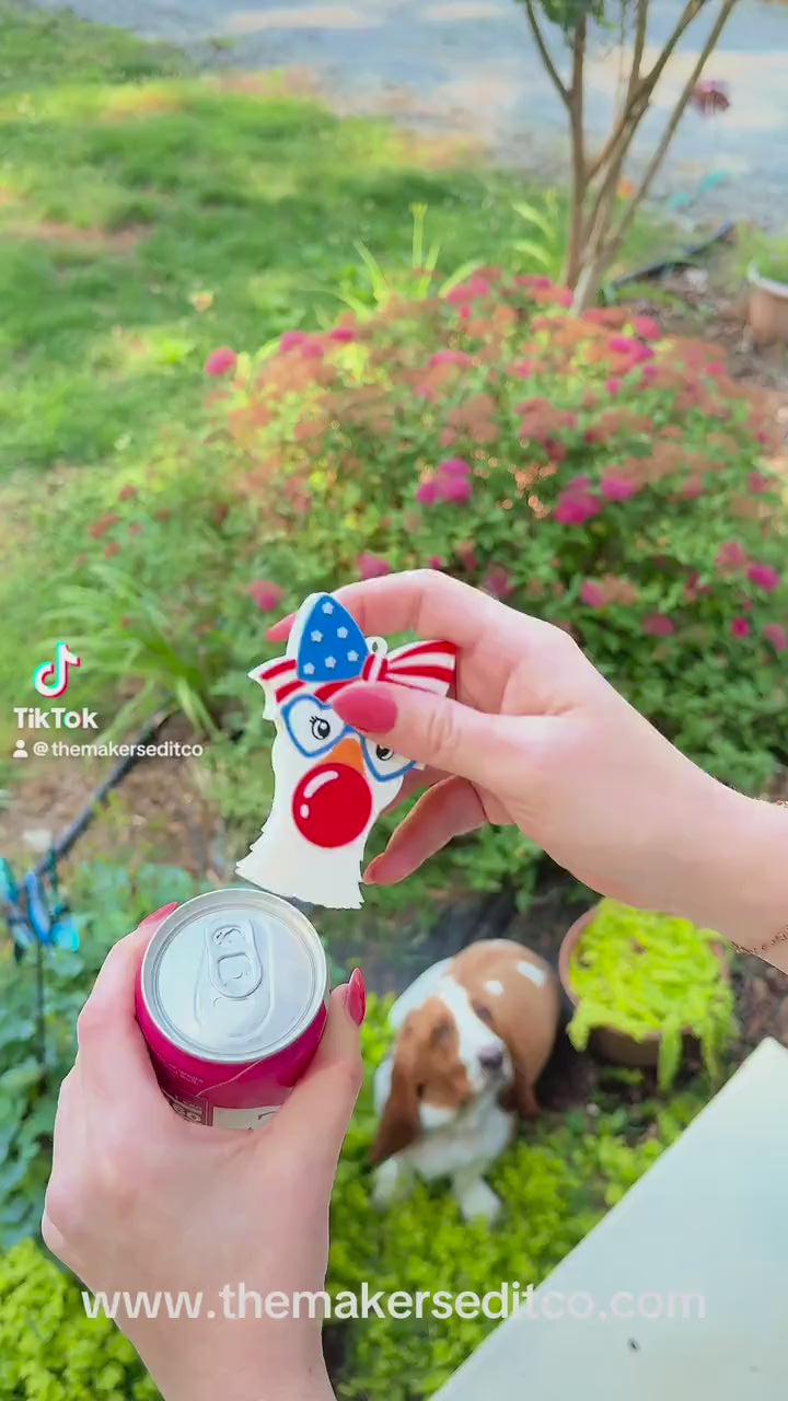 Goose Patriotic Coquette Bow Bubblegum