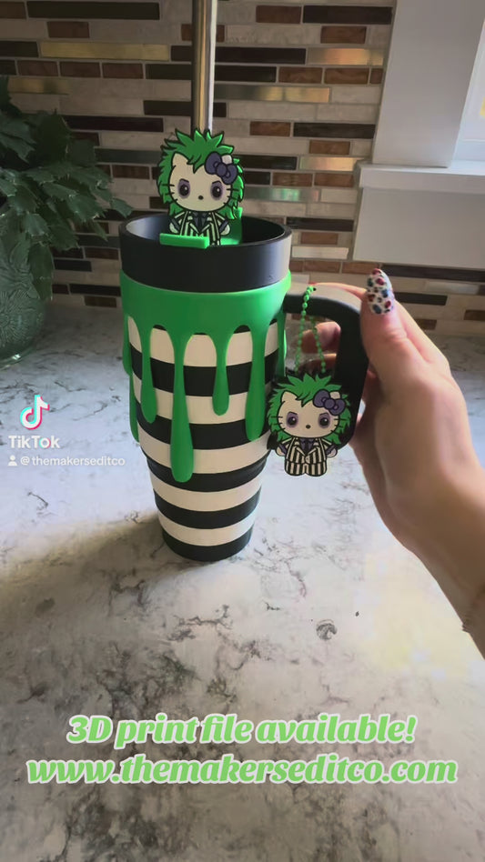 Striped Drip Tumbler Can Holder