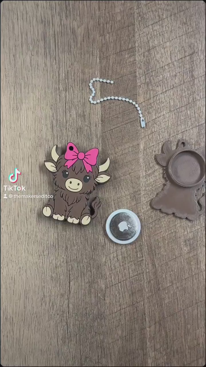 AirTag Holder Keychain | Baseball Glove with Baseball | STL 3MF